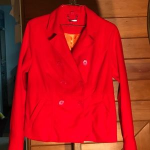 Warm Soft Vibrant Red Coat